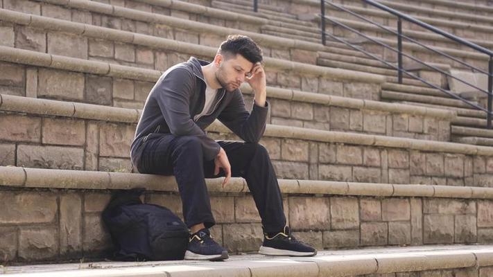 A person sitting alone