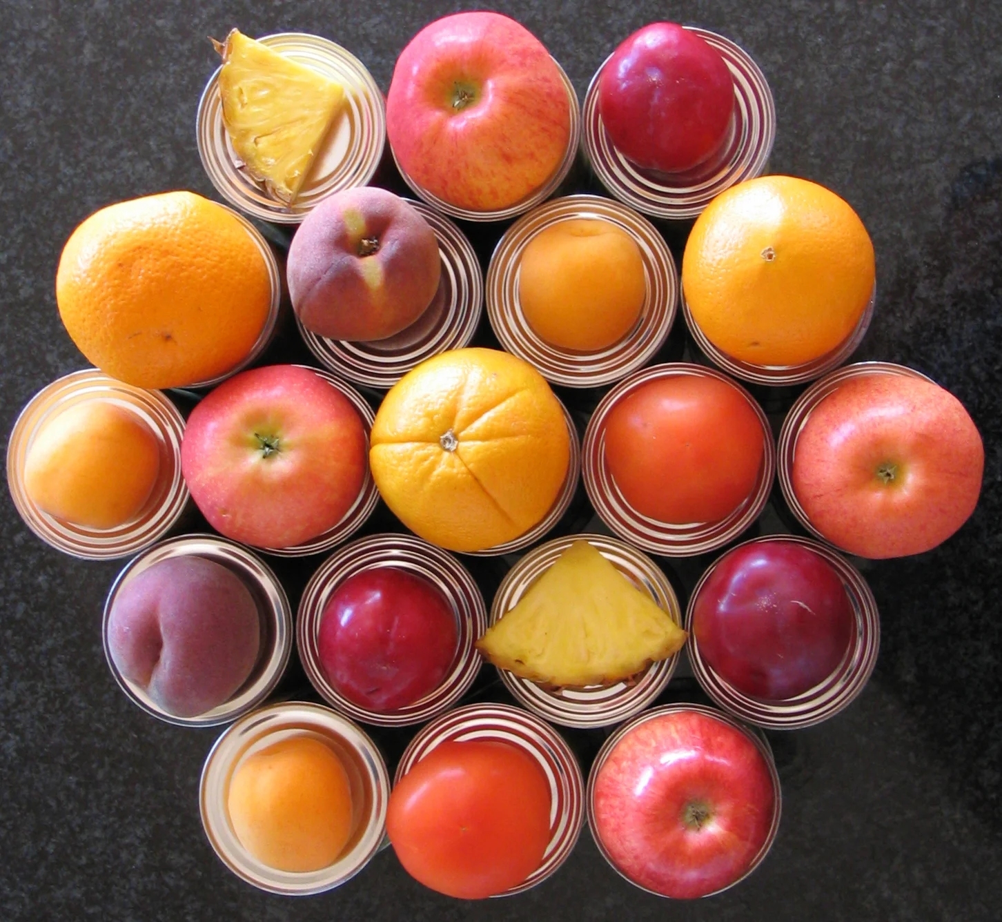 Canned fruits