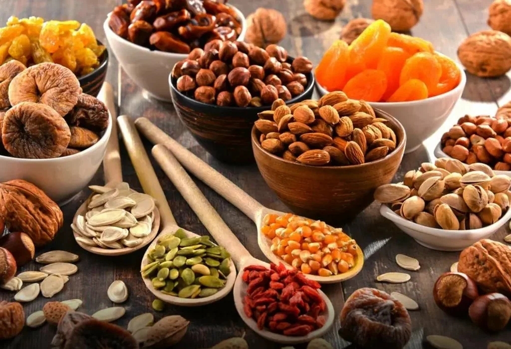 Dried fruits and nuts