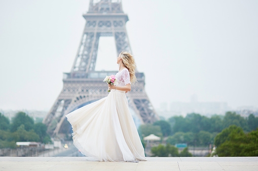 Bride in a white dress