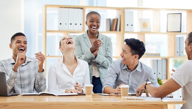 Person's genuine laughter spreading joy and positive emotions to others around them