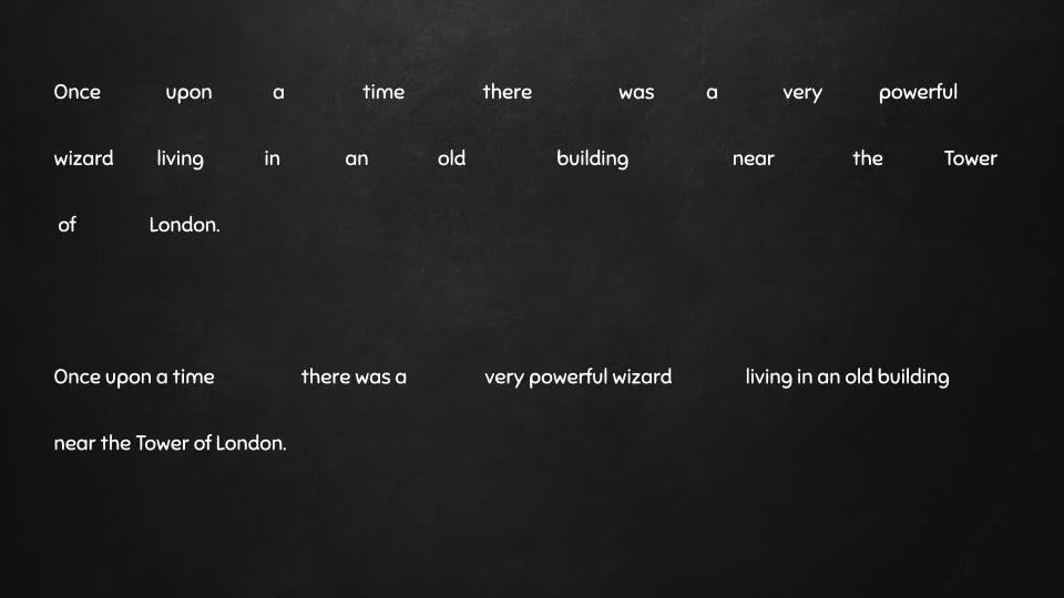 Start with a set of words